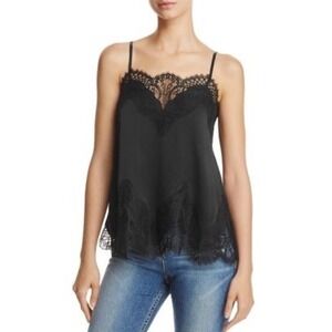 Alice Olivia Sondra Lace-Trim Silk Camisole Tank Sz XS